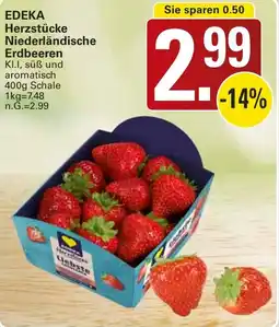 WEZ EDEKA Herzstücke Niederländische Erdbeeren Angebot
