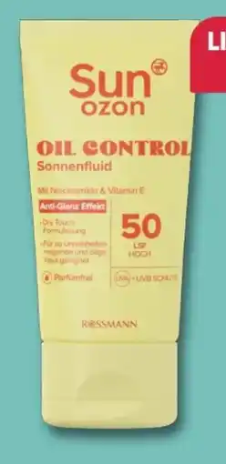 Rossmann Sunozon Sonnenfluid Oil Control LSF 50 Angebot