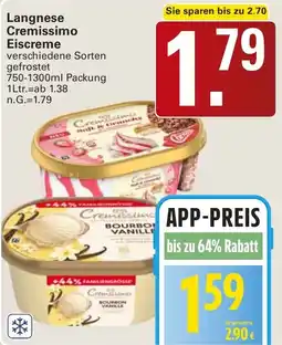 WEZ Langnese Cremissimo Eiscreme Angebot