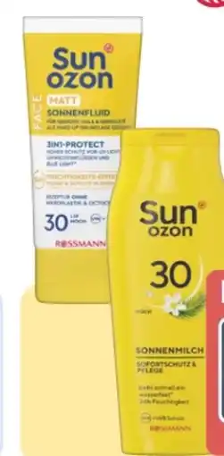 Rossmann Sunozon Sonnenmilch LSF 30 Angebot