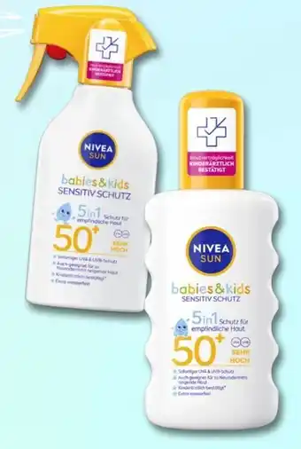 Rossmann Nivea Sun Babies & Kids Sensitiv Schutz Sonnenspray LSF 50+ Angebot