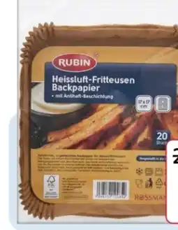 Rossmann Rubin Heissluft-Fritteusen-Papier Angebot