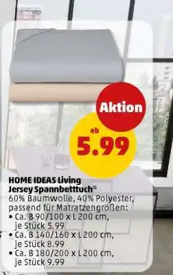 PENNY HOME IDEAS living Jersey-Spannbetttuch Angebot