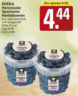 WEZ EDEKA Herzstücke Spanische Heidelbeeren Angebot
