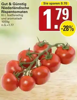 WEZ Gut & Günstig Niederländische Rispentomaten Angebot