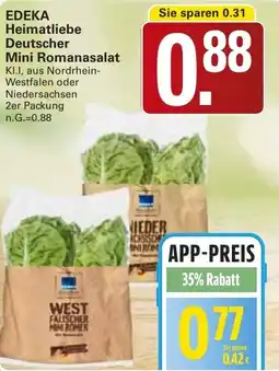 WEZ EDEKA Heimatliebe Deutscher Mini Romanasalat Angebot