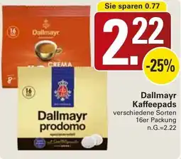 WEZ Dallmayr Kaffeepads Angebot