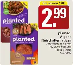 WEZ planted. Vegane Fleischalternativen Angebot