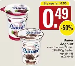 WEZ Bauer Joghurt Angebot