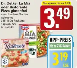 WEZ Dr. Oetker La Mia oder Ristorante Pizza glutenfrei Angebot