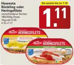 WEZ Hawesta Bückling oder Heringsfilets Angebot