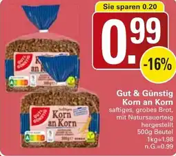 WEZ Gut & Günstig Korn an Korn Angebot