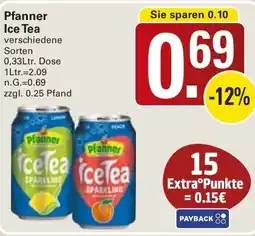WEZ Pfanner Ice Tea Angebot