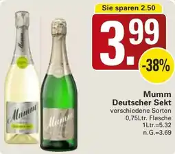 WEZ Mumm Deutscher Sekt Angebot