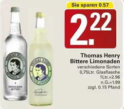 WEZ Thomas Henry Bittere Limonaden Angebot