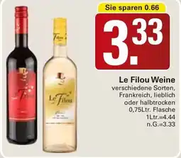 WEZ Le Filou Weine Angebot