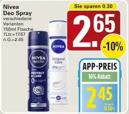 WEZ Nivea Deo Spray Angebot