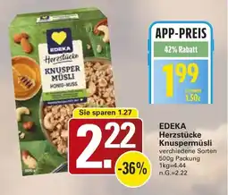 WEZ EDEKA Herzstücke Knuspermüsli Angebot