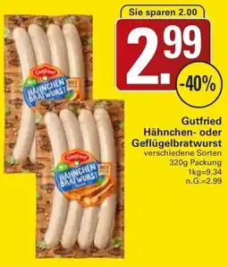 WEZ Gutfried Hähnchen- oder Geflügelbratwurst Angebot