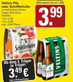 WEZ Veltins Pils oder Schöfferhofer Angebot