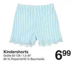 Zeeman Kindershorts Angebot