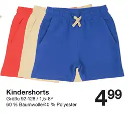 Zeeman Kindershorts Angebot