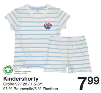 Zeeman Kindershorty Angebot