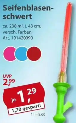 Sonderpreis Baumarkt Seifenblasenschwert Angebot