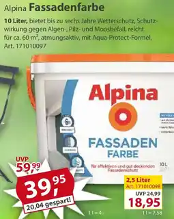 Sonderpreis Baumarkt Alpina Fassadenfarbe Angebot
