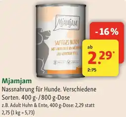 Fressnapf Mjamjam Nassnahrung für Hunde Angebot