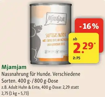 Fressnapf Mjamjam Nassnahrung für Hunde Angebot