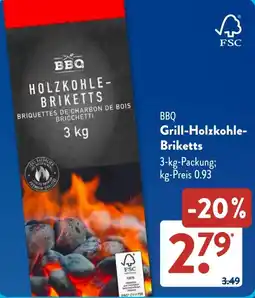 Aldi Süd BBQ Grill-Holzkohle Briketts Angebot