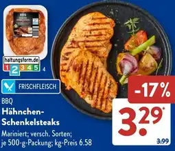 Aldi Süd BBQ Hähnchen Schenkelsteaks Angebot