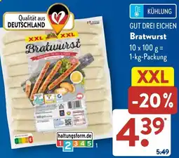Aldi Süd GUT DREI EICHEN Bratwurst Angebot