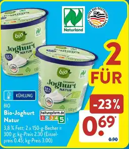 Aldi Süd Bio-Joghurt Natur Angebot