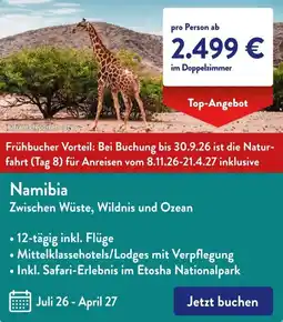Aldi Süd Namibia Zwischen Wüste, Wildnis und Ozean Angebot