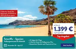 Aldi Süd Teneriffa - Spanien Vulkanpanorama & Atlantik Angebot