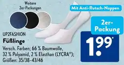 Aldi Süd UP2FASHION Füßlinge Angebot