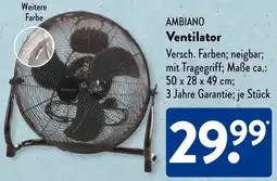 Aldi Süd AMBIANO Ventilator Angebot