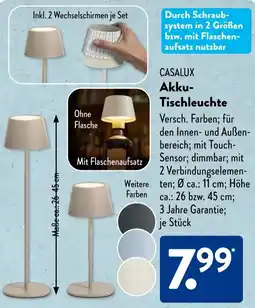 Aldi Süd CASALUX Akku Tischleuchte Angebot