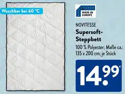 Aldi Süd NOVITESSE Supersoft Steppbett Angebot