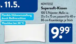 Aldi Süd NOVITESSE Supersoft-Kissen Angebot