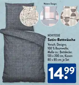 Aldi Süd NOVITESSE Satin-Bettwäsche Angebot