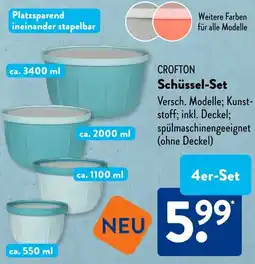 Aldi Süd CROFTON Schüssel-Set Angebot
