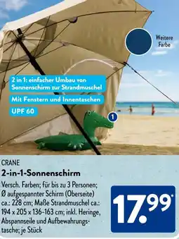 Aldi Süd CRANE 2-in-1-Sonnenschirm Angebot