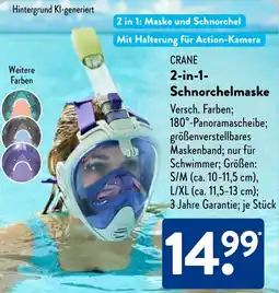 Aldi Süd CRANE 2in1 Schnorchelmaske Angebot