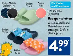 Aldi Süd UP2FASHION/ LILY & DAN Badepantoletten Angebot