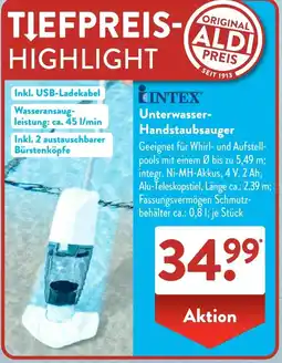 Aldi Süd INTEX Unterwasser Handstaubsauger Angebot