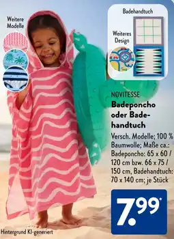 Aldi Süd NOVITESSE Badeponcho oder Badehandtuch Angebot