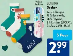 Aldi Süd LILY & DAN Socken Angebot